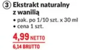 Ekstrakt naturalny z wanilią promocja w Makro