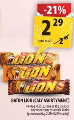 Baton Lion (cały asortyment) promocja w Arhelan