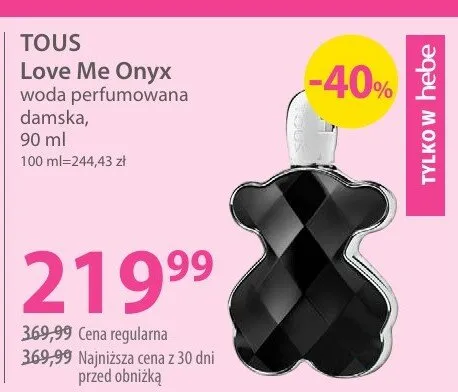 Love Me Onyx woda perfumowana damska promocja w Hebe