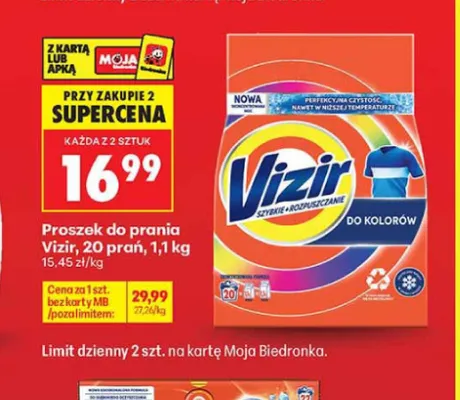 Proszek do prania Vizir promocja w Biedronka