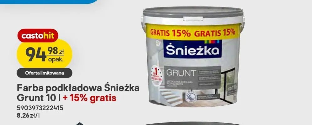 Farba podkładowa Śnieżka Grunt promocja w Castorama