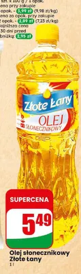 Olej słonecznikowy Złote Łany promocja w Dino