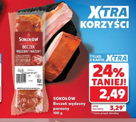 Boczek wędzony parzony Sokołów promocja w Kaufland