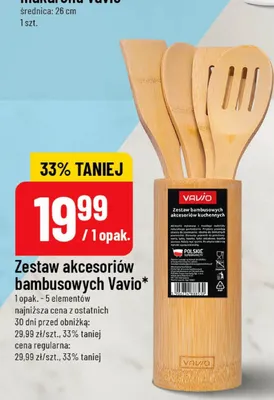 Zestaw akcesoriów bambusowych promocja w POLOmarket