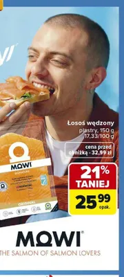 Łosoś wędzony Mowi plastry promocja w Carrefour