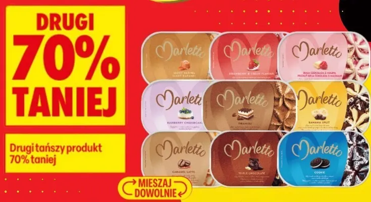 Lody Marletto Słony Karmel promocja w Biedronka