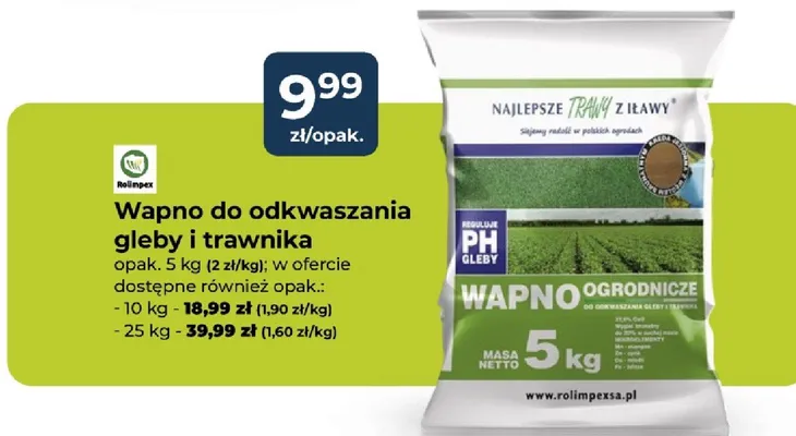 Wapno do odkwaszania gleby i trawnika 5kg promocja w PSB Mrówka