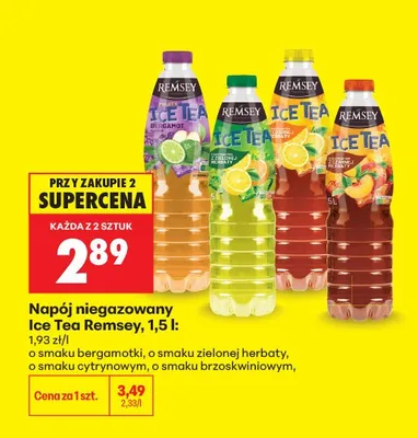 Napój niegazowany Ice Tea Remsey o smaku bergamotki promocja w Biedronka