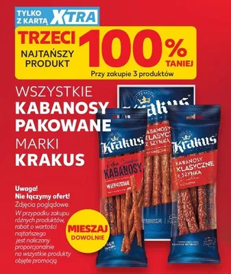 Kabanosy pakowane różne rodzaje promocja w Kaufland
