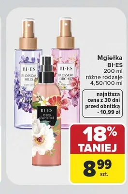 Mgiełka do ciała Bi-Es Blossom Hills promocja w Carrefour Market