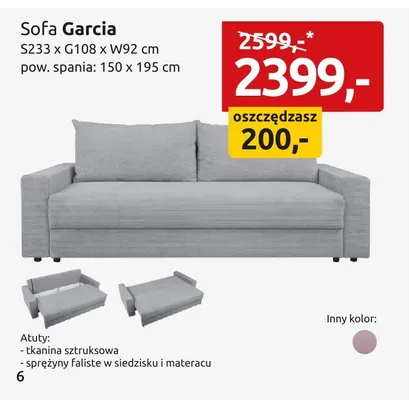 Sofa Garcia promocja w Black Red White