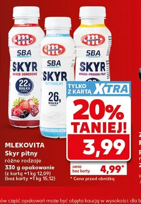 Skyr pitny mango-passion fruit Mlekovita promocja w Kaufland