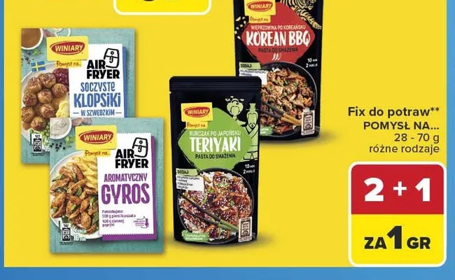 Fix do potraw Winiary Pomysł na... Air Fryer Soczyste Klopsiki promocja w Carrefour