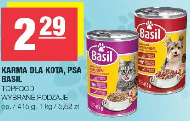 Karma dla kota, psa wybrane rodzaje promocja w SPAR