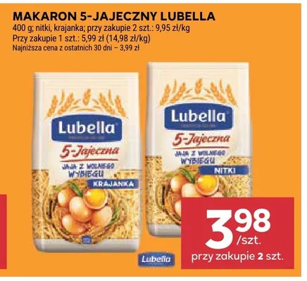 Makaron 5-jajeczny Lubella krajanka promocja w Stokrotka