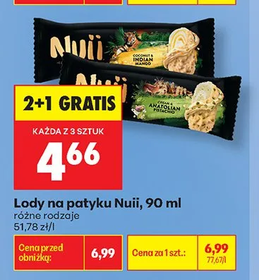 Lody na patyku Nuii Cream & Anatolian Pistachio promocja w Biedronka
