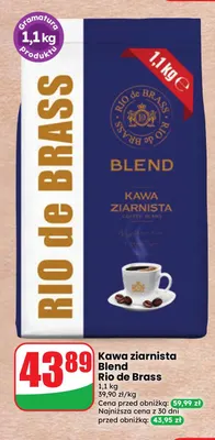 Kawa ziarnista Blend Rio de Brass promocja w Dino