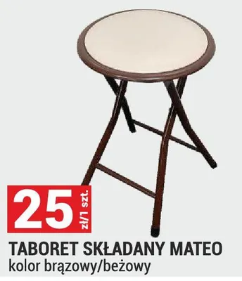 Taboret składany Mateo promocja w Merkury Market