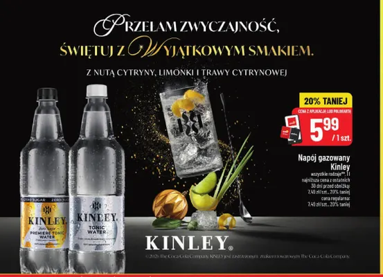 Napój gazowany Kinley Tonic Water promocja w POLOmarket