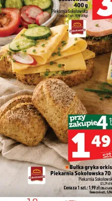 Bułka gryka orkisz Piekarnia Sokołowska promocja w TOPAZ