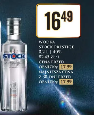 Wódka Stock Prestige promocja w Dino