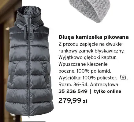 Długa kamizelka pikowana Tchibo promocja w Tchibo