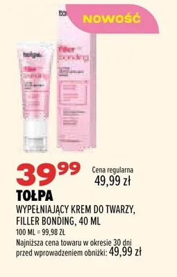 Wypełniający krem do twarzy Tołpa Filler Bonding promocja w Drogerie Natura