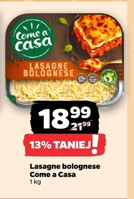 Lasagne bolognese Come a Casa promocja w Netto