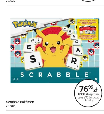 Gra planszowa Scrabble Pokémon promocja w Empik