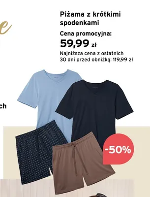 Piżama z krótkimi spodenkami promocja w Tchibo