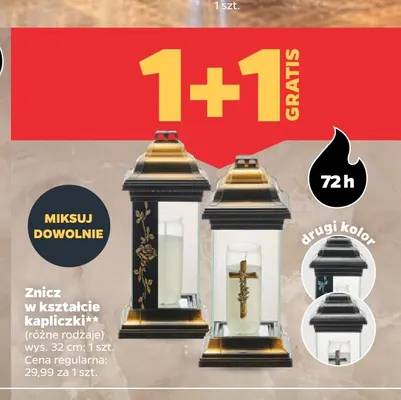 Znicz w kształcie kapliczki promocja w Netto