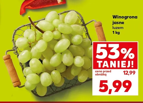 Winogrona jasne luzem promocja w Kaufland