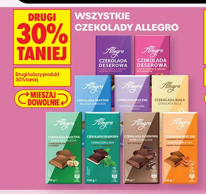 Czekolada mleczna Allegro promocja w Biedronka