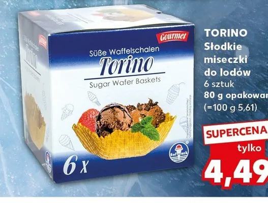 Słodkie miseczki do lodów Torino 6-pak promocja w Kaufland