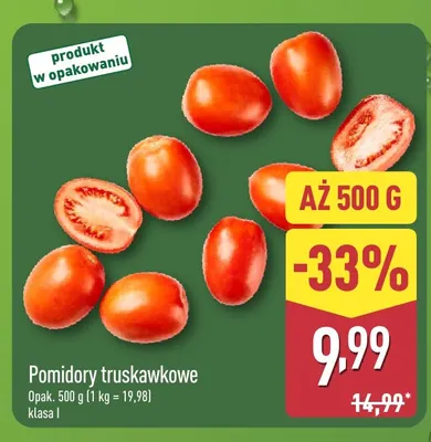 Pomidory truskawkowe promocja w Aldi