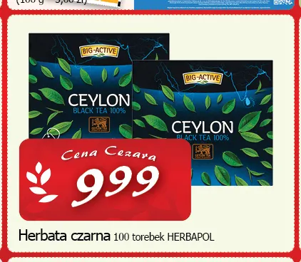 Herbata czarna Ceylon Big-Active promocja w CEZAR Delikatesy