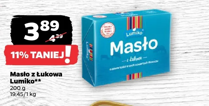 Masło z Łukowa Lumiko promocja w Netto