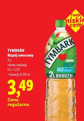 Napój owocowy Tymbark Jabłko Mięta promocja w Lidl
