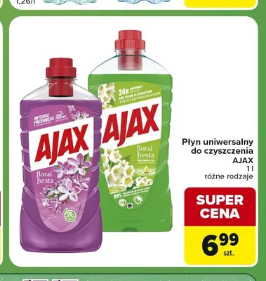 Płyn uniwersalny do czyszczenia Ajax Floral Fiesta zielony promocja w Carrefour Express