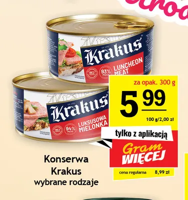 Konserwa Luncheon Meat Krakus promocja w Gram Market