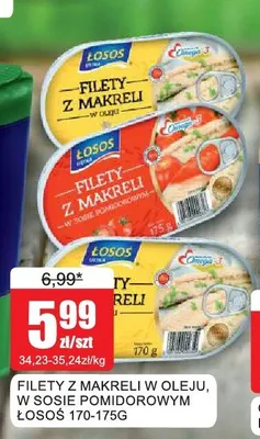 Filety z makreli w sosie pomidorowym Łosoś promocja w Bingo