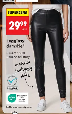 Legginsy damskie Clevé promocja w Biedronka
