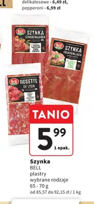 Szynka Dojrzewająca Bell plastry promocja w Intermarche