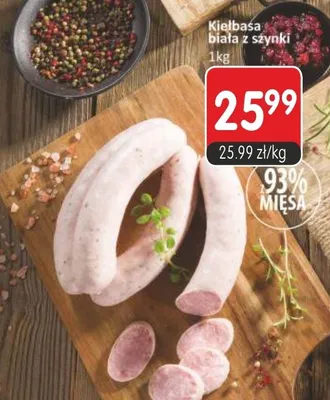 Kiełbasa biała z szynki promocja w Market Point