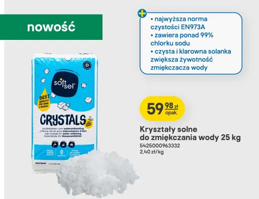 Kryształy solne do zmiękczania wody Soft-Sel promocja w Castorama