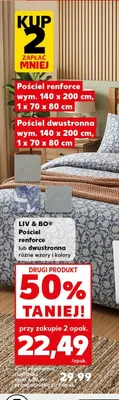 Pościel dwustronna LIV & BO 140x200cm 1x70x80cm promocja w Kaufland