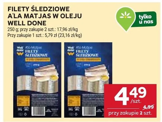 Filety śledziowe a'la matjas w oleju promocja w Stokrotka