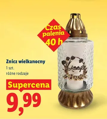 Znicz wielkanocny promocja w Lidl