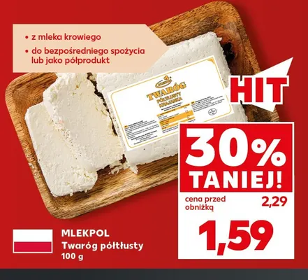 Twaróg półtłusty Mlekpol promocja w Kaufland