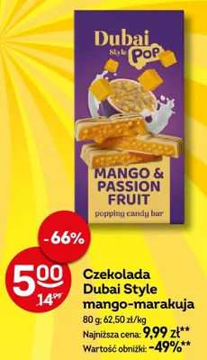 Czekolada Dubai Style mango-marakuja promocja w Żabka